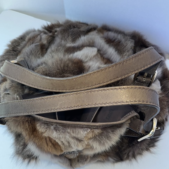 Authentic TOD’S G-Bag Easy Grande Tote/Handbag ~ in Brown Fox Fur - Picture 12 of 16